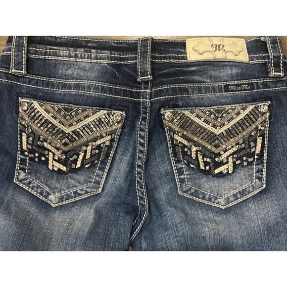 Miss Me Mid Rise Skinny white tab jeans 27 - Picture 4 of 7